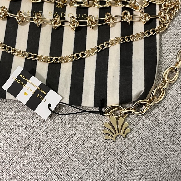 LELE SADOUGHI NWT AUTHENTIC GOLD MIXED-CHAIN CLASSIC CHAIN BELT main image 7